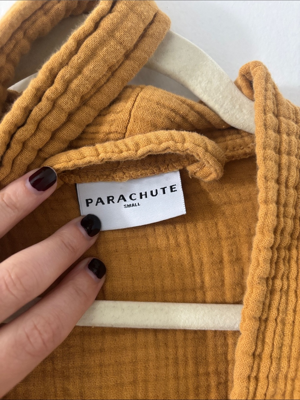 Parachute Mustard Textured Knit Bathrobe Size Small
